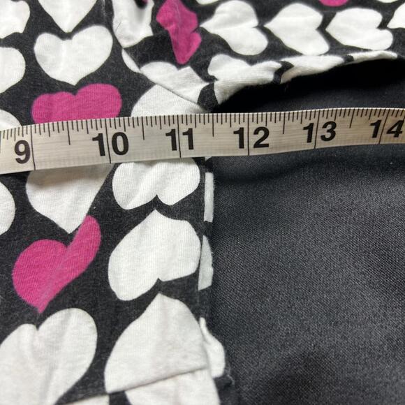 GIRLS long sleeve grey dress with white and pink hearts - Picture 2 of 6
